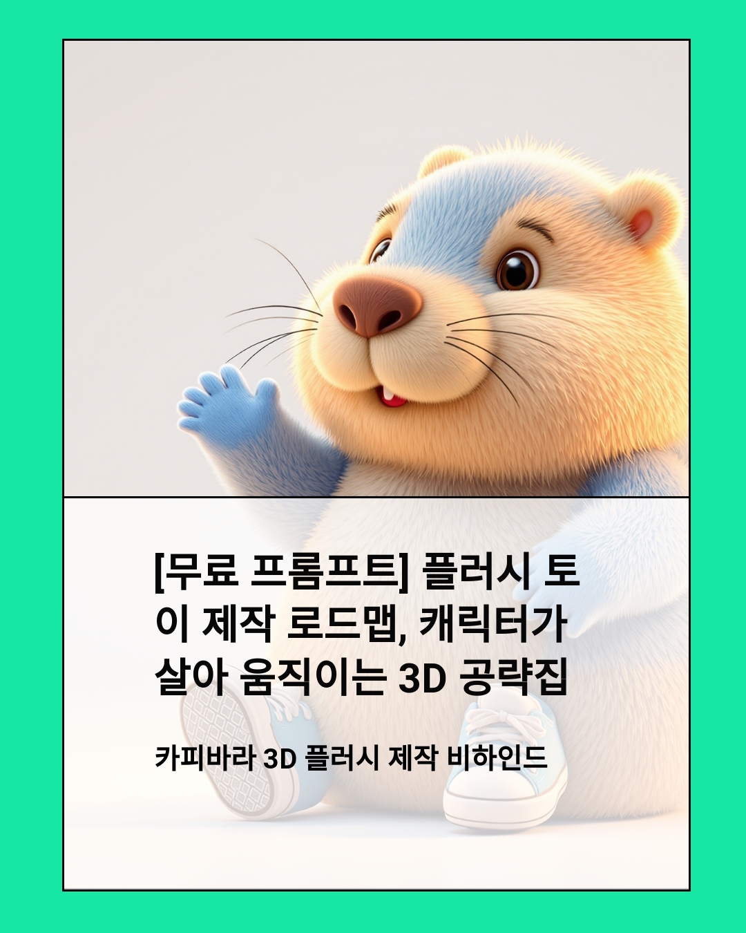 [무료 프롬프트] 플러시 토이 제작 로드맵, 캐릭터가 살아 움직이는 3D 공략집