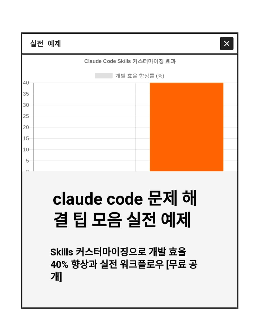 claude code 문제 해결 팁 모음 실전 예제:Skills 커스터마이징